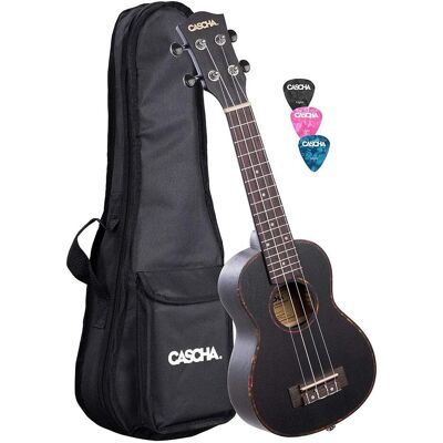 Cascha HH 2262 Premium Sopran Ukulele – Schwarz (Soprano), Ukulele, Schwarz Cascha HH 2262 Premium Sopran Ukulele – Schwarz (Soprano), Ukulele, Schwarz