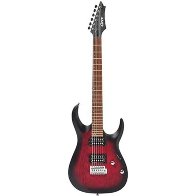 Guitars Cort X-100 Open Pore Black Cherry Burst (E-Gitarre), Gitarre, Schwarz Guitars Cort X-100 Open Pore Black Cherry Burst (E-Gitarre), Gitarre, Schwarz