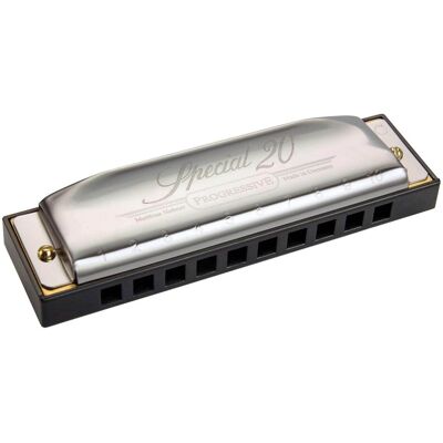 Hohner Spezielle 20 Progressive D-Dur-Diatonische Mundharmonika (Mundharmonika, Diatonisch), Blasinstrumente, Schwarz, Silber Hohner Spezielle 20 Progressive D-Dur-Diatonische Mundharmonika (Mundharmonika, Diatonisch), Blasinstrumente, Schwarz, Silber