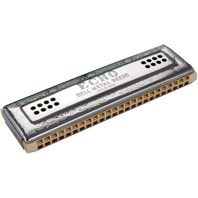 Hohner Echo-Harp 2x48 Tremolo C/G (Mundharmonika), Blasinstrumente, Gelb Hohner Echo-Harp 2x48 Tremolo C/G (Mundharmonika), Blasinstrumente, Gelb