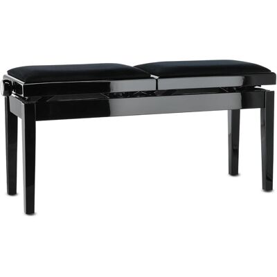 Gewa Pianobank Deluxe mit höhenverstellbarer Sitzfläche und luxuriöser Polsterung, Tasteninstrument Zubehör, Schwarz Gewa Pianobank Deluxe mit höhenverstellbarer Sitzfläche und luxuriöser Polsterung, Tasteninstrument Zubehör, Schwarz