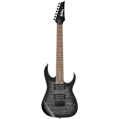 Ibanez gitaar GRG7221QA-TKS Transparant Black Sunburst 7-string (Konzertgitarre, Quilted Art Grain maple top on a poplar body), Gitarre, Schwarz Ibanez gitaar GRG7221QA-TKS Transparant Black Sunburst 7-string (Konzertgitarre, Quilted Art Grain maple top on a poplar body), Gitarre, Schwarz
