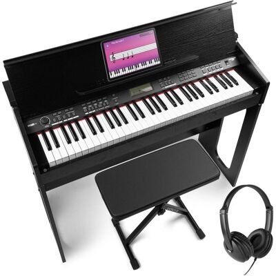 Max RhapsodyDP61 complete keyboard set - digitale piano met meubel inclusief bankje en (61 Tasten), Keyboard, Schwarz Max RhapsodyDP61 complete keyboard set - digitale piano met meubel inclusief bankje en (61 Tasten), Keyboard, Schwarz