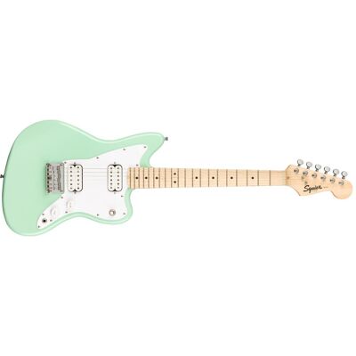 Fender Mini Jazzmaster HH Surf Green MN kindergitaar / reisgitaar (E-Gitarre, Griffbrett: Ahorn, Hals: Ahorn, Korpus: Pappelholz), Gitarre, Grün Fender Mini Jazzmaster HH Surf Green MN kindergitaar / reisgitaar (E-Gitarre, Griffbrett: Ahorn, Hals: Ahorn, Korpus: Pappelholz), Gitarre, Grün