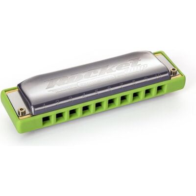 Hohner Rocket Amp C-Dur (Mundharmonika, Diatonisch), Blasinstrumente, Grün, Silber Hohner Rocket Amp C-Dur (Mundharmonika, Diatonisch), Blasinstrumente, Grün, Silber