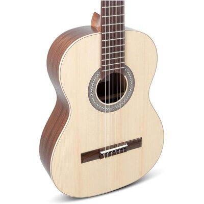 Manuel Rodriguez Klassische Gitarre für kleinere Hände mit hochwertiger Ausstattung (Konzertgitarre, Boden und Zargen: Mahagoni, Deck: Massives kanadisches Red Cedar, Hals: Karpatenahorn), Gitarre, Braun Manuel Rodriguez Klassische Gitarre für kleinere Hände mit hochwertiger Ausstattung (Konzertgitarre, Boden und Zargen: Mahagoni, Deck: Massives kanadisches Red Cedar, Hals: Karpatenahorn), Gitarre, Braun