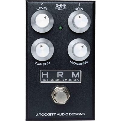 J. Rockett Audio Designs Rockett HRM V2 Hot Rubber Monkey D-sti overdrive effectpedaal (E-Gitarre), Effektpedal, Schwarz J. Rockett Audio Designs Rockett HRM V2 Hot Rubber Monkey D-sti overdrive effectpedaal (E-Gitarre), Effektpedal, Schwarz