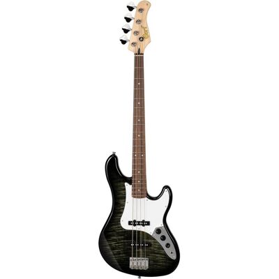 Guitars Cort GB24JJ Trans Black (E-Bass, Ahorn (Hals), Ahornfurnier (Decke), Jatoba (Griffbrett), Pappelholz (Korpus)), Gitarre, Transparent Guitars Cort GB24JJ Trans Black (E-Bass, Ahorn (Hals), Ahornfurnier (Decke), Jatoba (Griffbrett), Pappelholz (Korpus)), Gitarre, Transparent