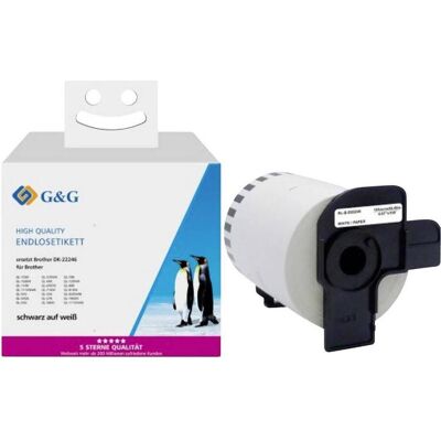 G&G, Beschriftungsband, Kompatibel mit Brother DK-22246 Endlos-Etiketten (103mm x 30,48m) Schwarz auf we (10.30 cm, Schwarz) G&G, Beschriftungsband, Kompatibel mit Brother DK-22246 Endlos-Etiketten (103mm x 30,48m) Schwarz auf we (10.30 cm, Schwarz)