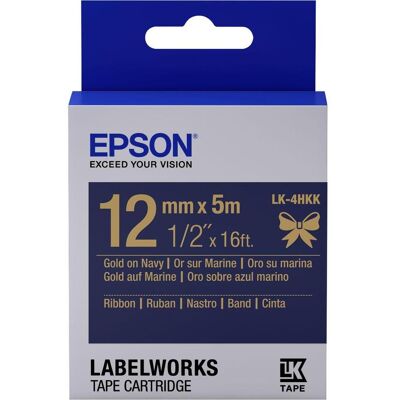 Epson Beschriftungsband, Etikettenkassette Lk-4hkk (1.20 cm, Gold) Epson Beschriftungsband, Etikettenkassette Lk-4hkk (1.20 cm, Gold)