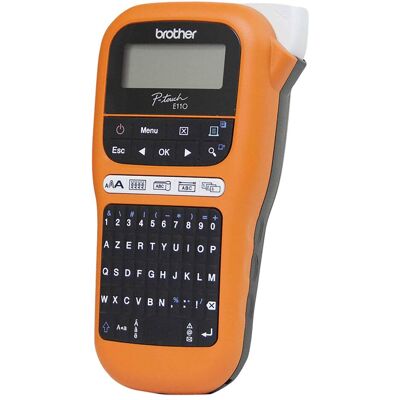 Brother PT-E110VP, Beschriftungsgerät, Orange, Schwarz Brother PT-E110VP, Beschriftungsgerät, Orange, Schwarz