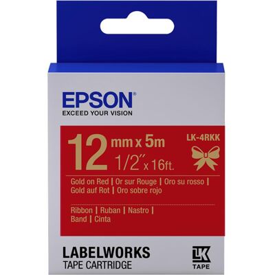 Epson Beschriftungsband, Etikettenkassette Lk-4rkk (1.20 cm, Gold) Epson Beschriftungsband, Etikettenkassette Lk-4rkk (1.20 cm, Gold)