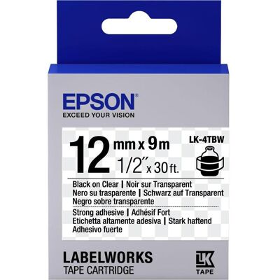 Epson Beschriftungsband, Etikettenkassette Lk-4tbw (1.20 cm, Schwarz) Epson Beschriftungsband, Etikettenkassette Lk-4tbw (1.20 cm, Schwarz)