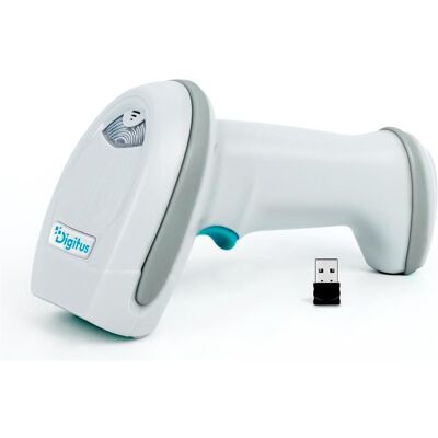 Digitus Advanced Barcode Scanner, Wireless, 1D/2D 2m/s, 1280x1024, IP52 (1D-Barcodes, 2D-Barcodes, QR-Code), Barcode Scanner, Orange, Grau, Weiss Digitus Advanced Barcode Scanner, Wireless, 1D/2D 2m/s, 1280x1024, IP52 (1D-Barcodes, 2D-Barcodes, QR-Code), Barcode Scanner, Orange, Grau, Weiss