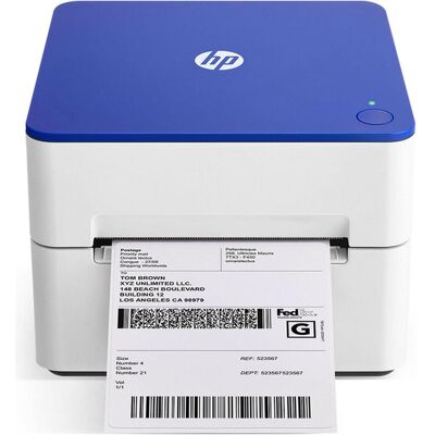 Labelprinter HPKE200 (203 dpi), Etikettendrucker, Blau, Weiss Labelprinter HPKE200 (203 dpi), Etikettendrucker, Blau, Weiss
