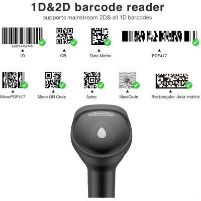 Inateck BCST-50 (1D-Barcodes, 2D-Barcodes, QR-Code), Barcode Scanner, Gelb, Schwarz Inateck BCST-50 (1D-Barcodes, 2D-Barcodes, QR-Code), Barcode Scanner, Gelb, Schwarz