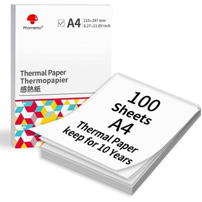 Phomemo, Thermopapierrolle, Thermopapier A4 für M08F Drucker Phomemo, Thermopapierrolle, Thermopapier A4 für M08F Drucker