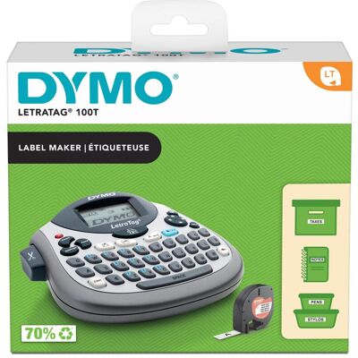 Dymo LetraTag LT-100T Tischgerät AZERTY-Tastatur, Beschriftungsgerät, Silber Dymo LetraTag LT-100T Tischgerät AZERTY-Tastatur, Beschriftungsgerät, Silber