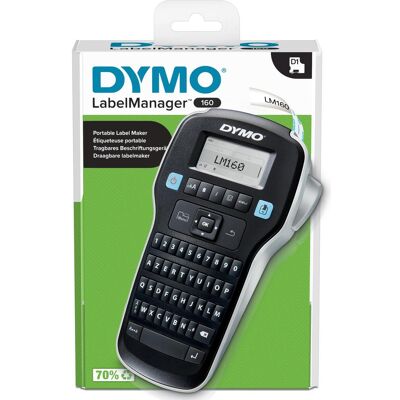 Dymo LabelManager 160, Beschriftungsgerät, Schwarz, Silber Dymo LabelManager 160, Beschriftungsgerät, Schwarz, Silber