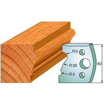CMT 690.081 - Paar geformter Messer - 40x4mm - Messer CMT 690.081 - Paar geformter Messer - 40x4mm - Messer