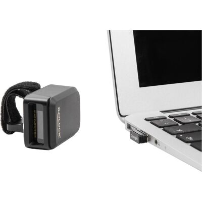 Delock Ringbarcode Scanner 1D und 2D mit 2,4 GHz oder Blueto, Barcode Scanner, Schwarz Delock Ringbarcode Scanner 1D und 2D mit 2,4 GHz oder Blueto, Barcode Scanner, Schwarz