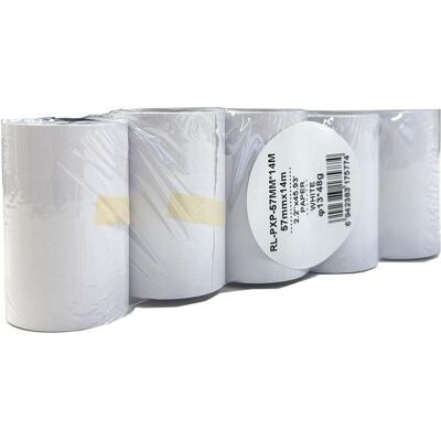 G&G, Thermopapierrolle, Thermorollen 5 Stück 57mm breit / 14m lang / BPA-frei G&G, Thermopapierrolle, Thermorollen 5 Stück 57mm breit / 14m lang / BPA-frei