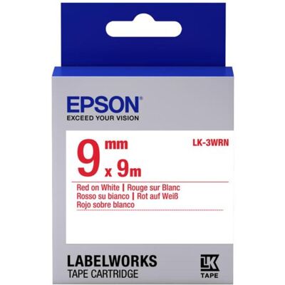 Epson Beschriftungsband, Etikettenkassette Lk-3wrn (0.90 cm, Rot) Epson Beschriftungsband, Etikettenkassette Lk-3wrn (0.90 cm, Rot)