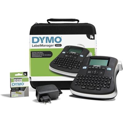 Dymo LabelManager 210D + Kofferset, Beschriftungsgerät, Schwarz, Silber Dymo LabelManager 210D + Kofferset, Beschriftungsgerät, Schwarz, Silber