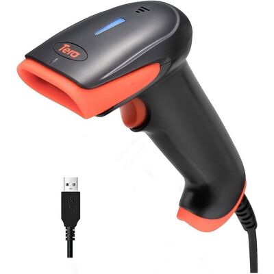 Tera Barcode Scanner 1D CCD Handlich Plug und Play Barcode-Leser SchnellerPräzis (1D-Barcodes), Barcode Scanner, Schwarz Tera Barcode Scanner 1D CCD Handlich Plug und Play Barcode-Leser SchnellerPräzis (1D-Barcodes), Barcode Scanner, Schwarz