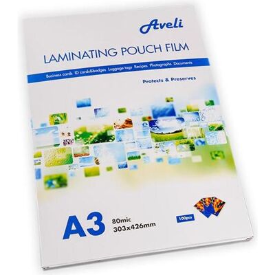KAT, Laminierfolie, AVELI Laminierfolie A3 160mic (2x80) glänzend / 100 Stk (A3, 100 Stk., 160 µm) KAT, Laminierfolie, AVELI Laminierfolie A3 160mic (2x80) glänzend / 100 Stk (A3, 100 Stk., 160 µm)