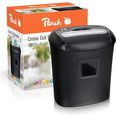 Peach, Aktenvernichter, skartovač Cross Cut Shredder PS500-40, křížový řez, P-4, 21 l (Partikelschnitt) Peach, Aktenvernichter, skartovač Cross Cut Shredder PS500-40, křížový řez, P-4, 21 l (Partikelschnitt)