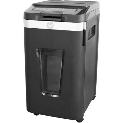 HP Aktenvernichter, Pro Shredder Auto 400CC Aktenvernichter mit Partikelschnitt P-4, 4 x 12 mm, bis 400 Blatt, schwar (Partikelschnitt) HP Aktenvernichter, Pro Shredder Auto 400CC Aktenvernichter mit Partikelschnitt P-4, 4 x 12 mm, bis 400 Blatt, schwar (Partikelschnitt)
