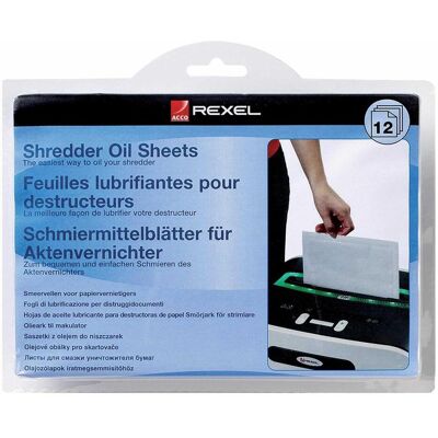 Rexel, Aktenvernichter Zubehör, Schmiermittelblätter Rexel, Aktenvernichter Zubehör, Schmiermittelblätter