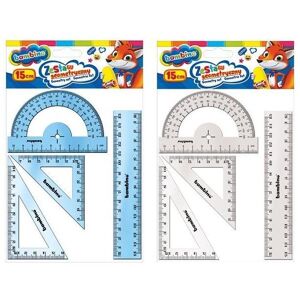 Bambino, Lineal, Geometrisches Set 4-teilig 15 cm (15 cm) Bambino, Lineal, Geometrisches Set 4-teilig 15 cm (15 cm)