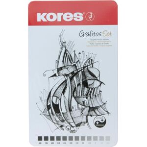 Kores, Bleistift, Bleistift ""Grafitos Art"", 12er Metalletui Künstler-Set, sortiert in unterschiedlichen Härtegraden (2B, 2H, 3B, 4B, 5B, 6B, 7B, 8B, B, F, H, HB, 12x) Kores, Bleistift, Bleistift ""Grafitos Art"", 12er Metalletui Künstler-Set, sortiert in unterschiedlichen Härtegraden (2B, 2H, 3B, 4B, 5B, 6B, 7B, 8B, B, F, H, HB, 12x)