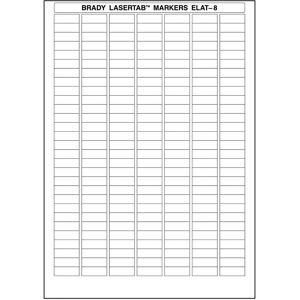 Brady, Etiketten, ELAT-8-747W-10, Polyester, Weiss, 25 x 9 mm, dauerhaft klebend, Din A4, 7-bahnig (10.150 E.) Brady, Etiketten, ELAT-8-747W-10, Polyester, Weiss, 25 x 9 mm, dauerhaft klebend, Din A4, 7-bahnig (10.150 E.)