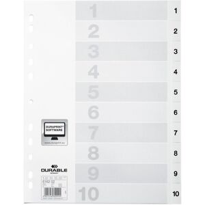 Durable, Ordner Zubehör, Register A4 1-10, mit Indexblatt Durable, Ordner Zubehör, Register A4 1-10, mit Indexblatt