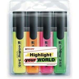 Edding, Marker, Textmarker 345 4er-Set (4x) Edding, Marker, Textmarker 345 4er-Set (4x)