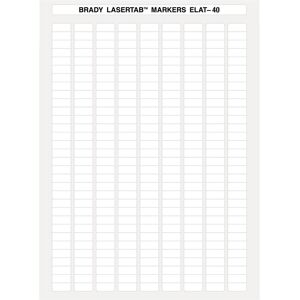 Brady, Etiketten, ELAT-40-747W-10, Polyester, Weiss, 18 x 8 mm, permanent, Din A4, 9-bahnig (10.080 E.) Brady, Etiketten, ELAT-40-747W-10, Polyester, Weiss, 18 x 8 mm, permanent, Din A4, 9-bahnig (10.080 E.)