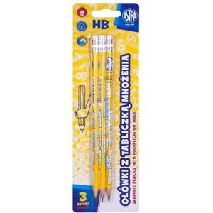 Astra, Bleistift, Bleistift mit Multiplikationstabelle, 3-tlg. (HB, 3x) Astra, Bleistift, Bleistift mit Multiplikationstabelle, 3-tlg. (HB, 3x)