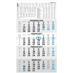 Zettler, Kalender, 4-Monatskalender blau 2027 Zettler, Kalender, 4-Monatskalender blau 2027