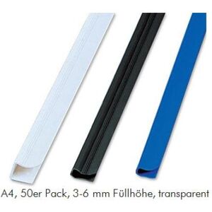 Fellowes Binderücken 3-6mm 50PK transparent, Bindegerät Zubehör, Transparent Fellowes Binderücken 3-6mm 50PK transparent, Bindegerät Zubehör, Transparent