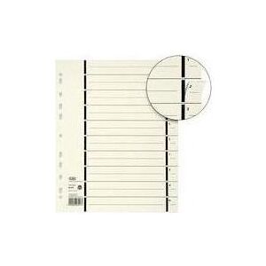 Elba, Ordner Zubehör, Trennblätter mit Perforation, DIN A4 Überbreite aus Kraftkarton, 200 g/qm, schwarzer Linienaufdruck Elba, Ordner Zubehör, Trennblätter mit Perforation, DIN A4 Überbreite aus Kraftkarton, 200 g/qm, schwarzer Linienaufdruck