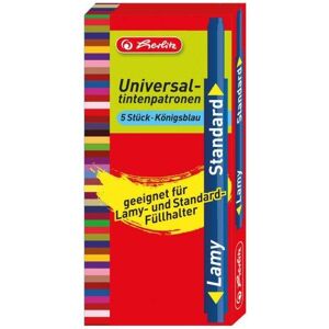 Herlitz, Ersatzpatronen + Tintenfass, 10435378 (Blau, 5 Stk.) Herlitz, Ersatzpatronen + Tintenfass, 10435378 (Blau, 5 Stk.)