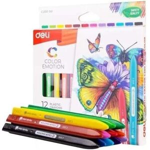 Deli, Malstifte, Color Emotio dreieckige Kunststoffstifte, 12 Farben (12x) Deli, Malstifte, Color Emotio dreieckige Kunststoffstifte, 12 Farben (12x)