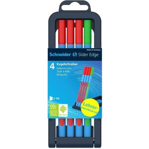Schneider, Schreibstifte, 4 Kugelschreiber Slider Edge XB Lehrerkorrekturset blau Schreibfarbe farbsortiert (4x) Schneider, Schreibstifte, 4 Kugelschreiber Slider Edge XB Lehrerkorrekturset blau Schreibfarbe farbsortiert (4x)
