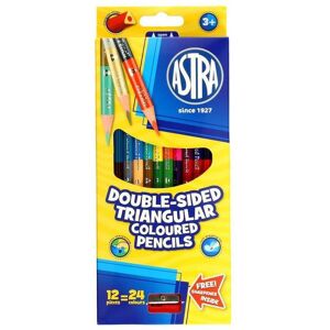 Astra, Bleistift, Dreieckige doppelseitige Bleistifte. 12=24 Sp. (12x) Astra, Bleistift, Dreieckige doppelseitige Bleistifte. 12=24 Sp. (12x)