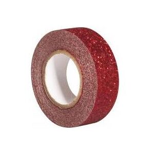 Rayher, Washi Tape, Glitter Tape, klassikrot, 5 m Rayher, Washi Tape, Glitter Tape, klassikrot, 5 m