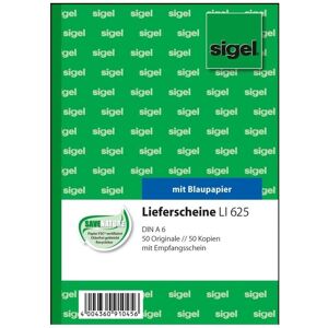 Sigel, Formular, Formularbuch "Lieferschein mit Empfangsschein", A6 (100x) Sigel, Formular, Formularbuch "Lieferschein mit Empfangsschein", A6 (100x)