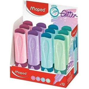 Maped, Marker, Textmarker FLUO'PEPS Glitter PASTEL, 12er Display (12x) Maped, Marker, Textmarker FLUO'PEPS Glitter PASTEL, 12er Display (12x)